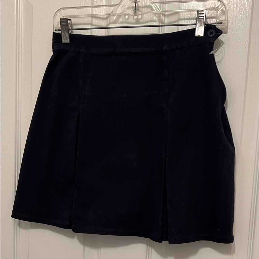 L.L. Bean Navy Girls Cotton Uniform Skirt 16 NWOT